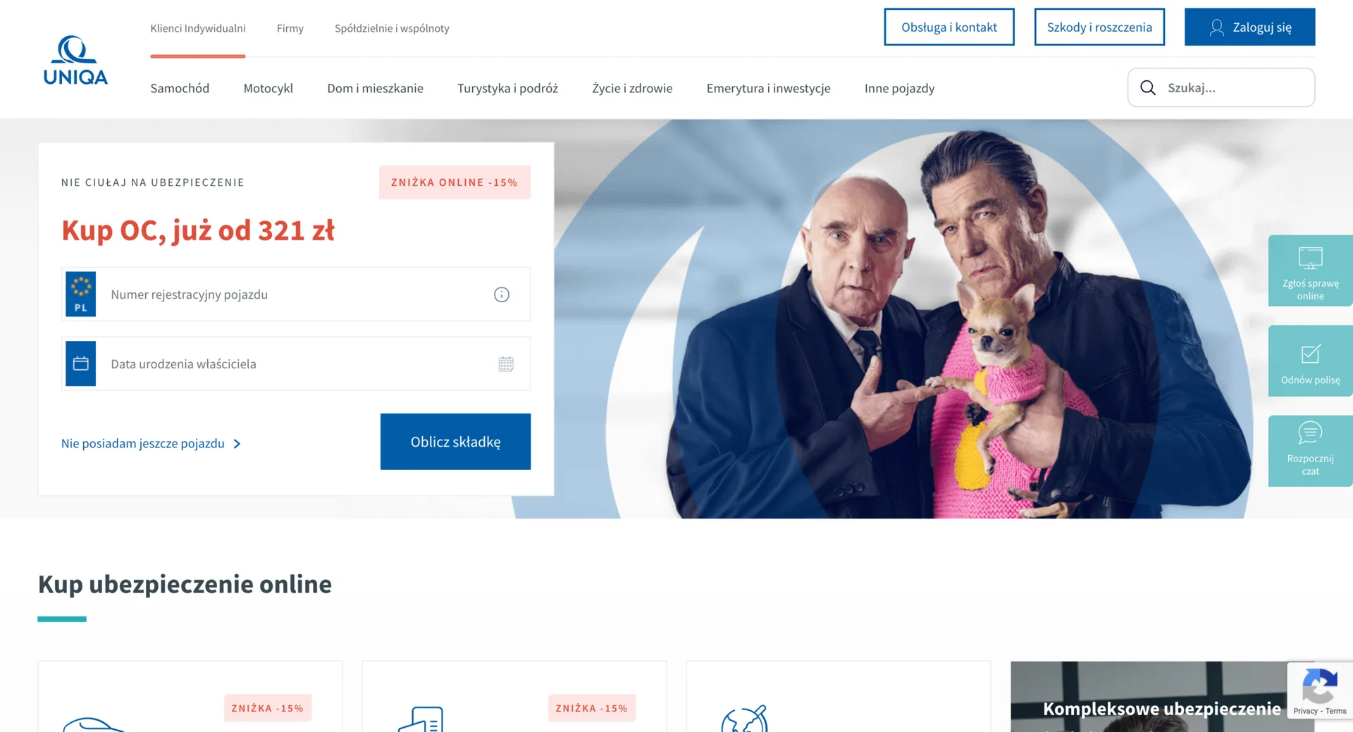 UNIQA — strona internetowa