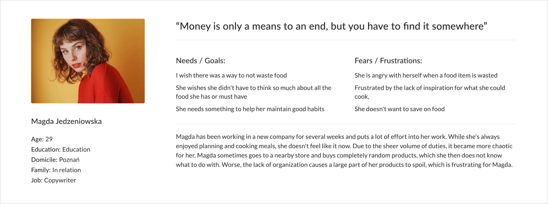 Persona — Magda Jedzeniowska